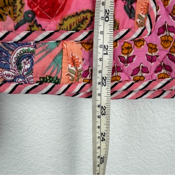 NWT Stella Impex Handmade Cotton Peach Patchwork Quilted Jacket Pink Small - Picture 8 of 10